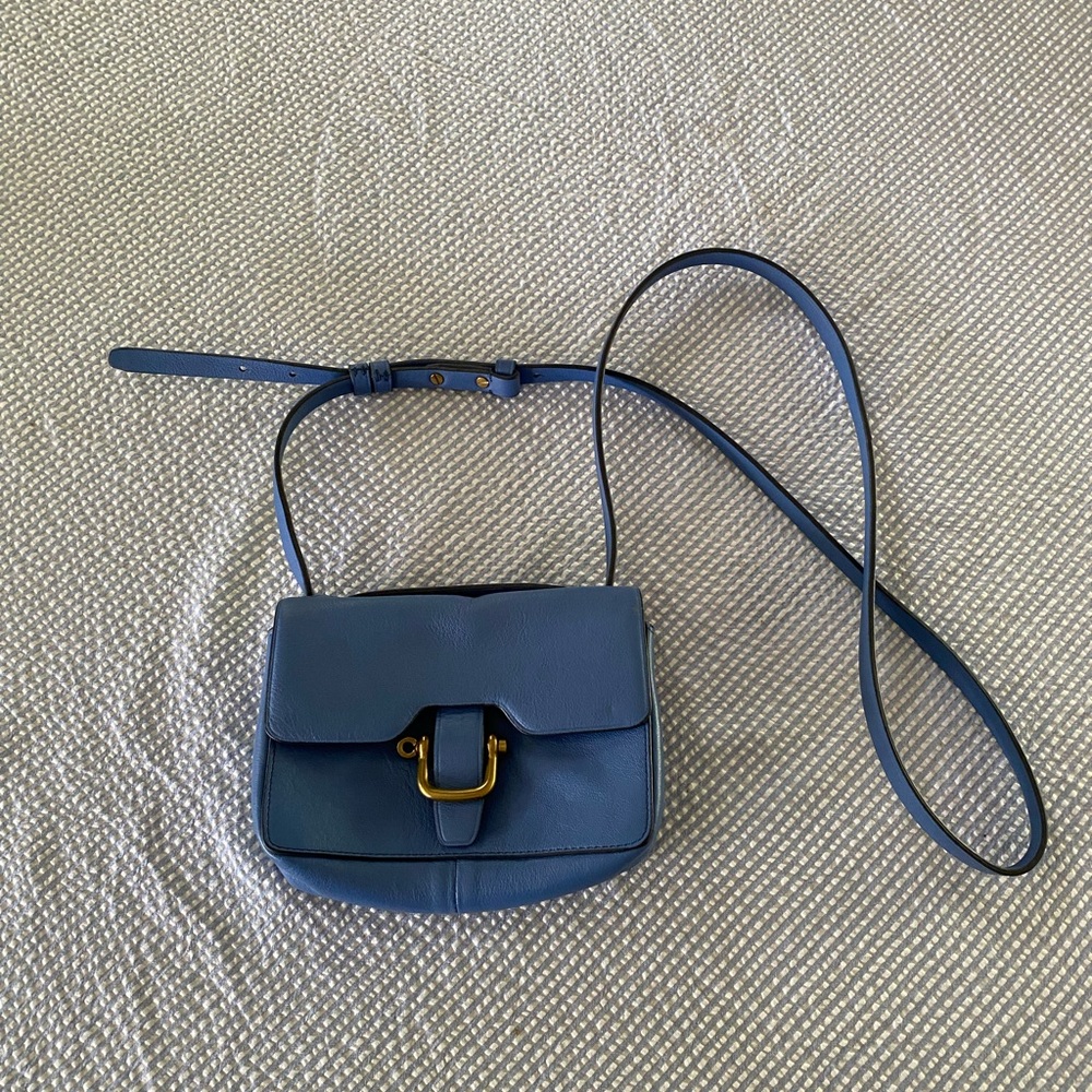 J. Crew Blue Crossbody Bag with Adjustable Strap